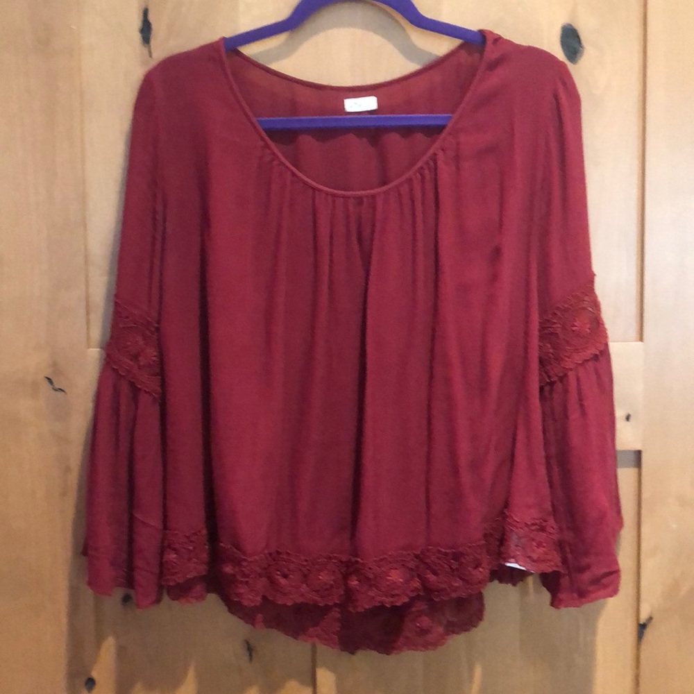 Peasant sleeve top